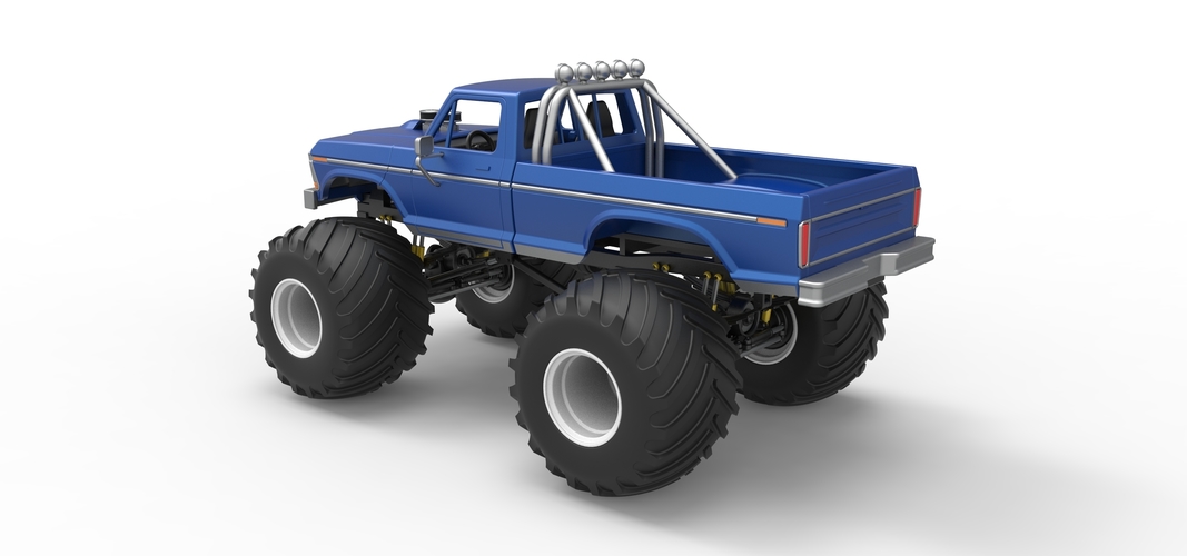 Diecast vintage Monster Truck Scale 1:25 3D Print 525645