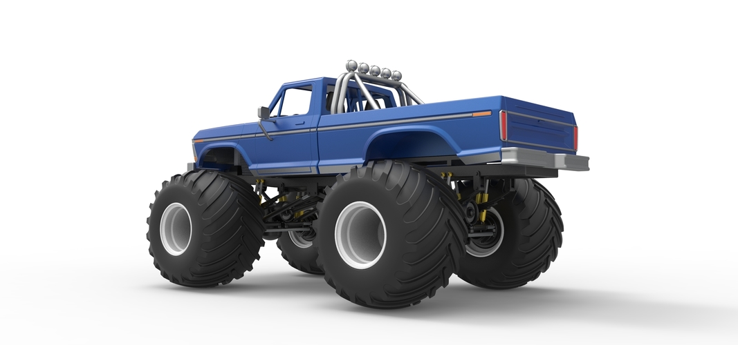 Diecast vintage Monster Truck Scale 1:25 3D Print 525646