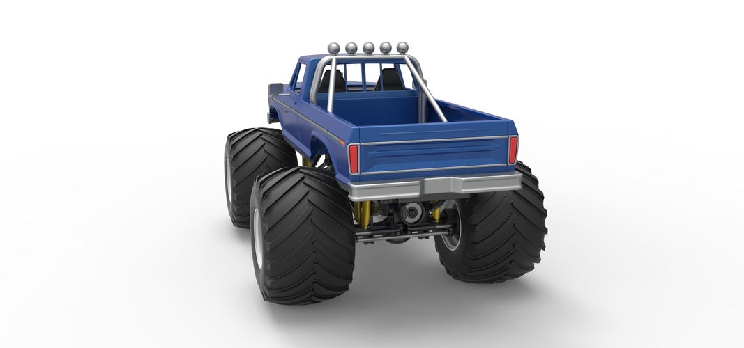 Diecast vintage Monster Truck Scale 1:25 3D Print 525647