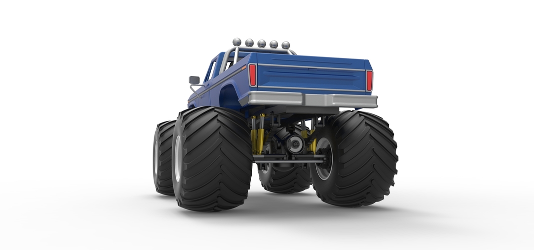 Diecast vintage Monster Truck Scale 1:25 3D Print 525648