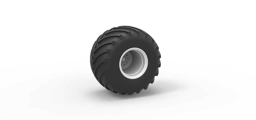 Wheel from vintage monster truck Scale 1:25 3D Print 525660