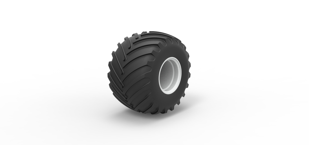 Wheel from vintage monster truck Scale 1:25 3D Print 525661