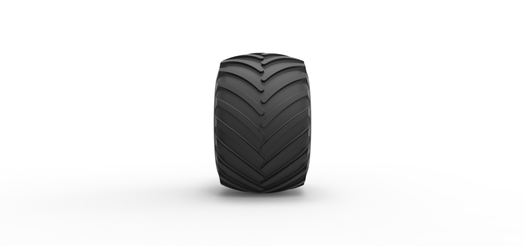 Wheel from vintage monster truck Scale 1:25 3D Print 525663