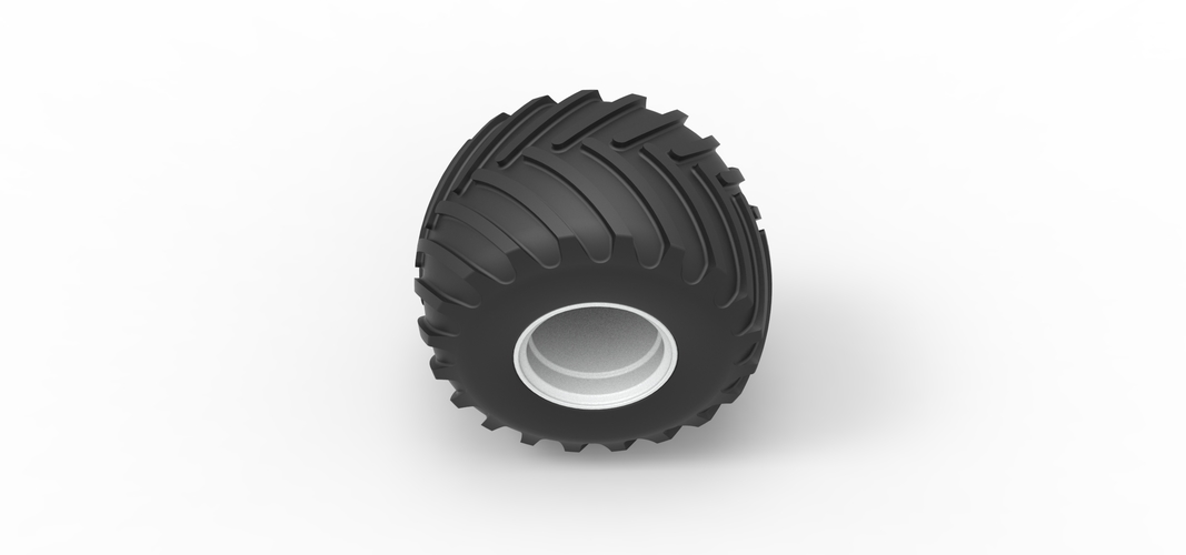 Wheel from vintage monster truck Scale 1:25 3D Print 525665