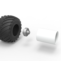 Wheel from vintage monster truck Scale 1:25 - Thumbnail 10