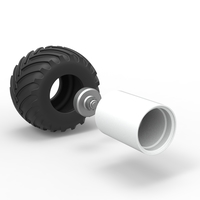 Wheel from vintage monster truck Scale 1:25 - Thumbnail 11