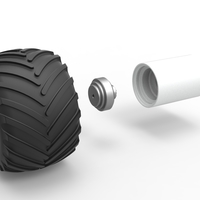 Wheel from vintage monster truck Scale 1:25 - Thumbnail 12