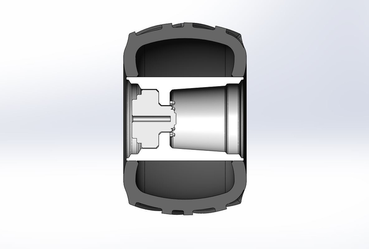 Wheel from vintage monster truck Scale 1:25 3D Print 525673