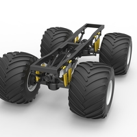 Diecast Chassis of vintage monster truck Scale 1:25 - Thumbnail 5