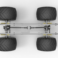 Diecast Chassis of vintage monster truck Scale 1:25 - Thumbnail 11