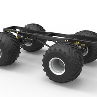 Diecast Chassis of vintage monster truck Scale 1:25 - Thumbnail 12