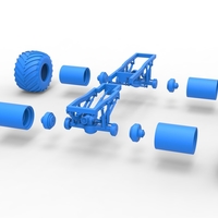 Diecast Chassis of vintage monster truck Scale 1:25 - Thumbnail 16