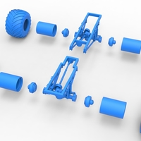 Diecast Chassis of vintage monster truck Scale 1:25 - Thumbnail 17