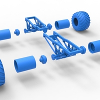 Diecast Chassis of vintage monster truck Scale 1:25 - Thumbnail 20