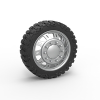 Front semi wheel for pickup Version 19 Scale 1:25 - Thumbnail 1