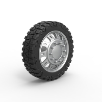 Front semi wheel for pickup Version 19 Scale 1:25 - Thumbnail 2