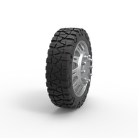 Front semi wheel for pickup Version 19 Scale 1:25 - Thumbnail 3