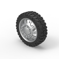 Front semi wheel for pickup Version 19 Scale 1:25 - Thumbnail 7