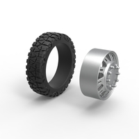 Front semi wheel for pickup Version 19 Scale 1:25 - Thumbnail 9