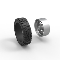 Front semi wheel for pickup Version 19 Scale 1:25 - Thumbnail 10