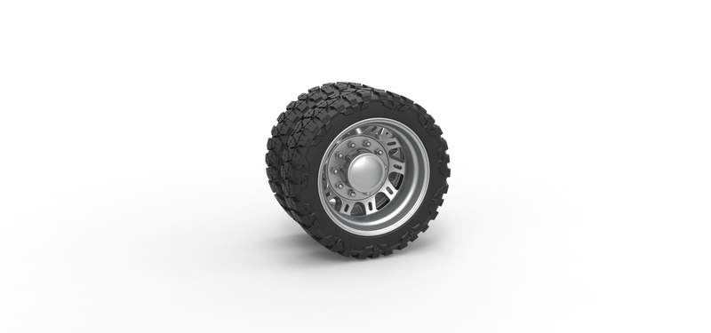 Rear semi wheel for pickup Version 19 Scale 1:25