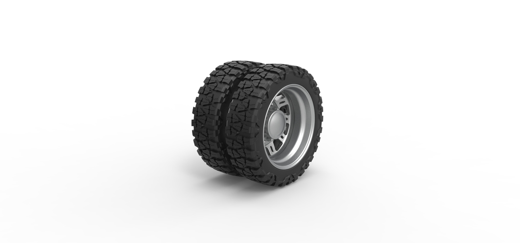 Rear semi wheel for pickup Version 19 Scale 1:25 3D Print 525737