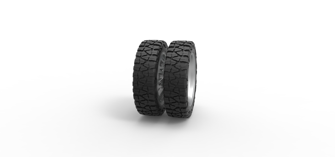 Rear semi wheel for pickup Version 19 Scale 1:25 3D Print 525738