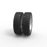 Rear semi wheel for pickup Version 19 Scale 1:25 - Thumbnail 3