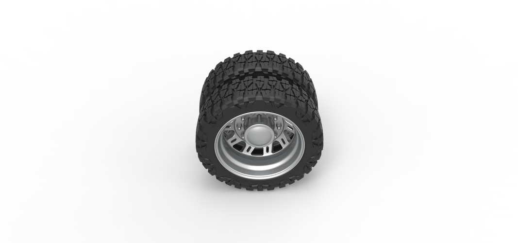 Rear semi wheel for pickup Version 19 Scale 1:25 3D Print 525741