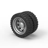 Rear semi wheel for pickup Version 19 Scale 1:25 - Thumbnail 7