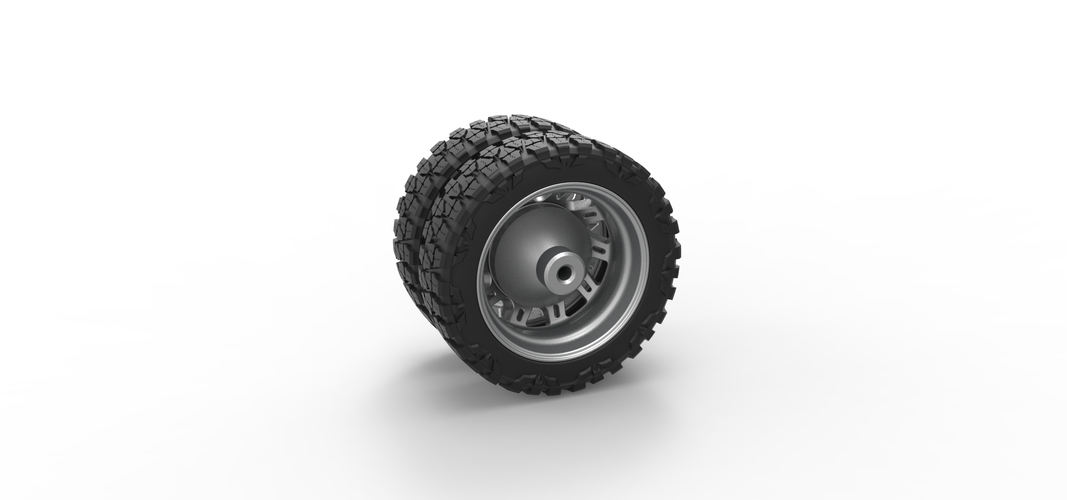 Rear semi wheel for pickup Version 19 Scale 1:25 3D Print 525743