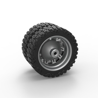 Rear semi wheel for pickup Version 19 Scale 1:25 - Thumbnail 8