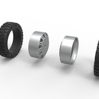 Rear semi wheel for pickup Version 19 Scale 1:25 - Thumbnail 9