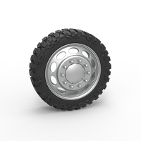 Small Front semi wheel for pickup Version 20 Scale 1:25 3D Printing 525750