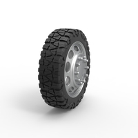 Front semi wheel for pickup Version 20 Scale 1:25 - Thumbnail 3