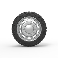 Front semi wheel for pickup Version 20 Scale 1:25 - Thumbnail 5