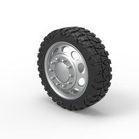 Front semi wheel for pickup Version 20 Scale 1:25 - Thumbnail 7