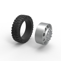 Front semi wheel for pickup Version 20 Scale 1:25 - Thumbnail 9