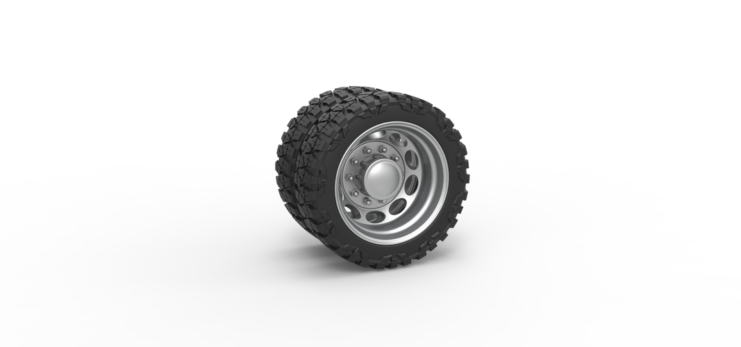 Rear semi wheel for pickup Version 20 Scale 1:25 3D Print 525761