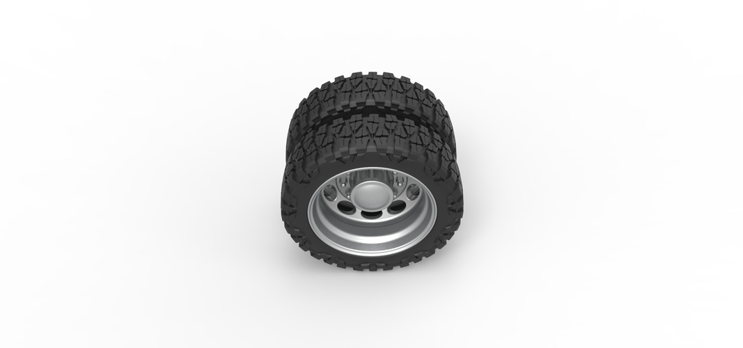 Rear semi wheel for pickup Version 20 Scale 1:25 3D Print 525766