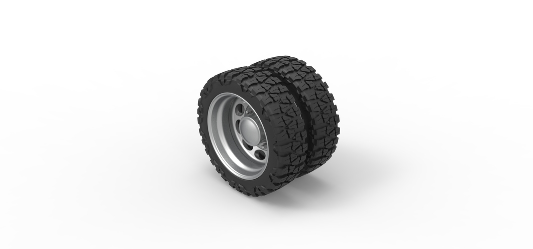 Rear semi wheel for pickup Version 20 Scale 1:25 3D Print 525767