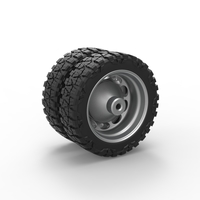 Rear semi wheel for pickup Version 20 Scale 1:25 - Thumbnail 8
