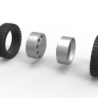 Rear semi wheel for pickup Version 20 Scale 1:25 - Thumbnail 9