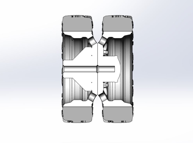 Rear semi wheel for pickup Version 20 Scale 1:25 3D Print 525771