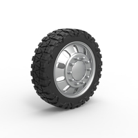 Front semi wheel for pickup Version 21 Scale 1:25 - Thumbnail 2
