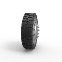 Front semi wheel for pickup Version 21 Scale 1:25 - Thumbnail 3