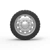 Front semi wheel for pickup Version 21 Scale 1:25 - Thumbnail 5
