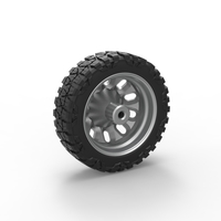 Front semi wheel for pickup Version 21 Scale 1:25 - Thumbnail 8