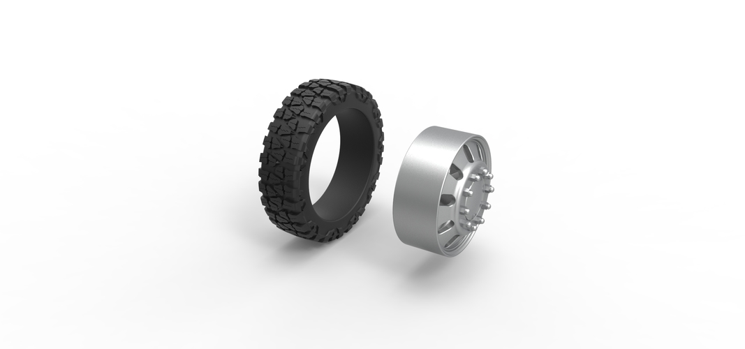 Front semi wheel for pickup Version 21 Scale 1:25 3D Print 525784