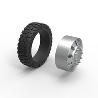 Front semi wheel for pickup Version 21 Scale 1:25 - Thumbnail 9
